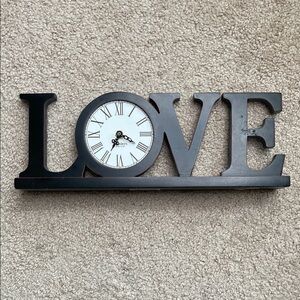 Black LOVE Wall Clock by Unknown Brand